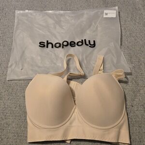 NWT Shapedly Wireless Full Coverage Bra Tan 40F 90F High Support Comfort